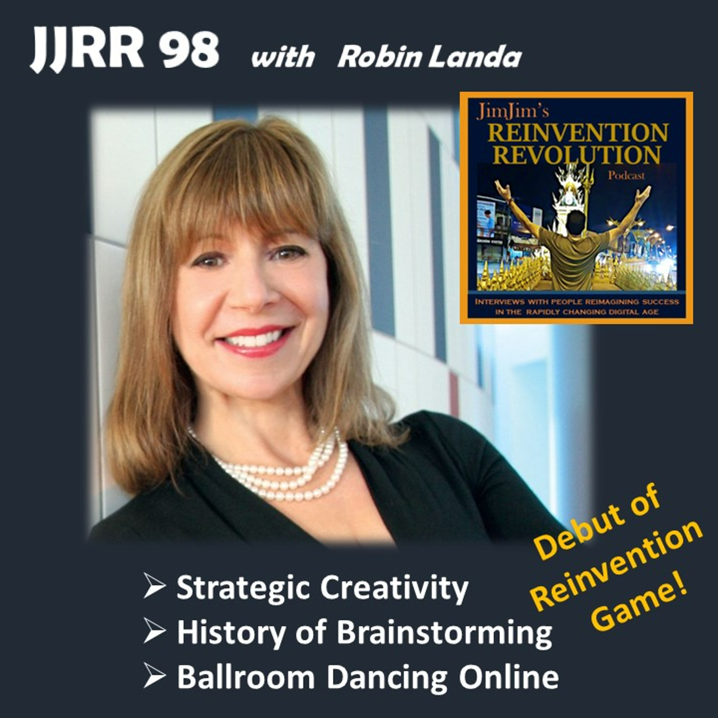 Read more about the article JJRR 98 Strategic creativity – History of brainstorming – Ballroom dancing online with Robin Landa