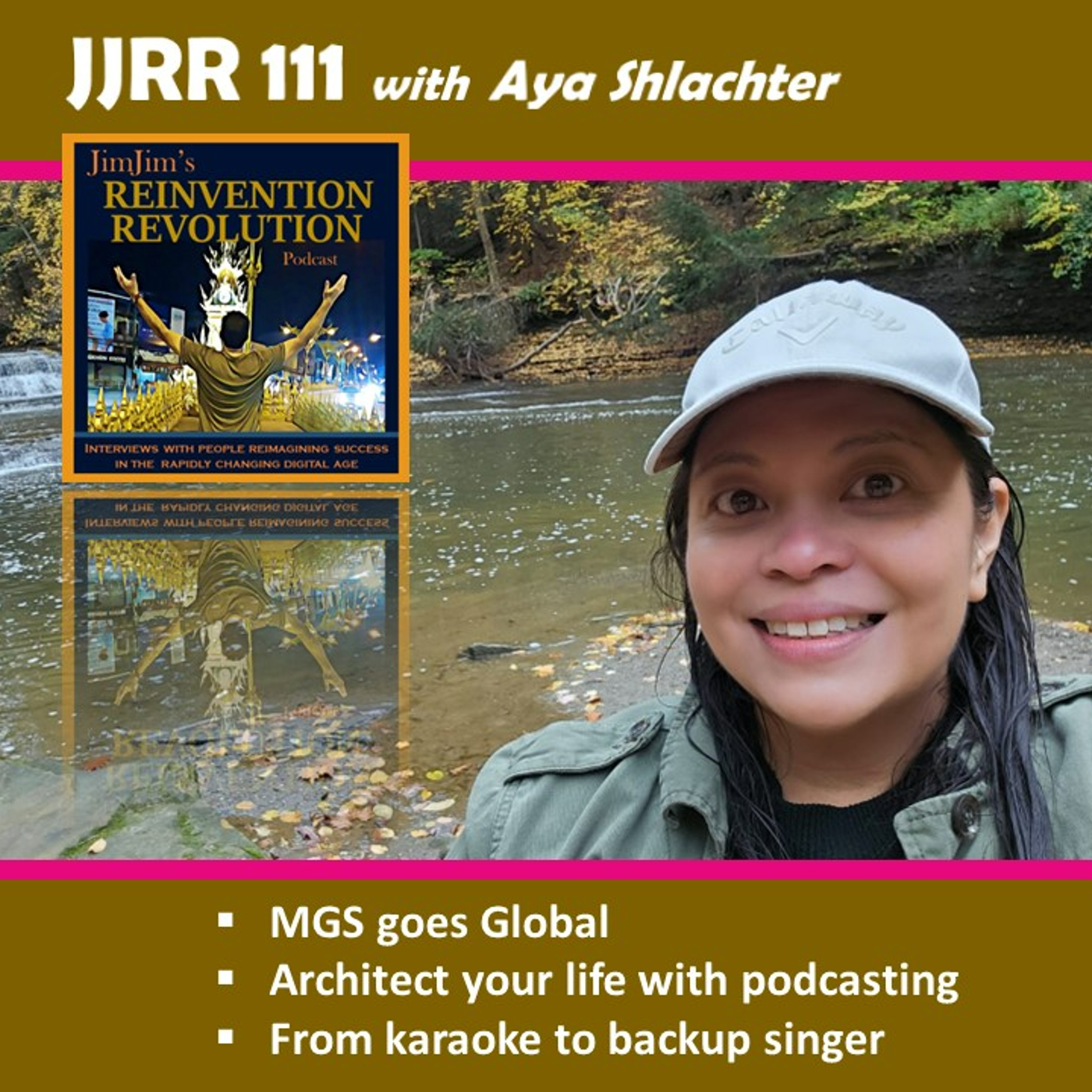 Read more about the article JJRR 111 MGS goes global – Architect your life with podcasting – From karaoke to backup singer – with Aya Shlachter
