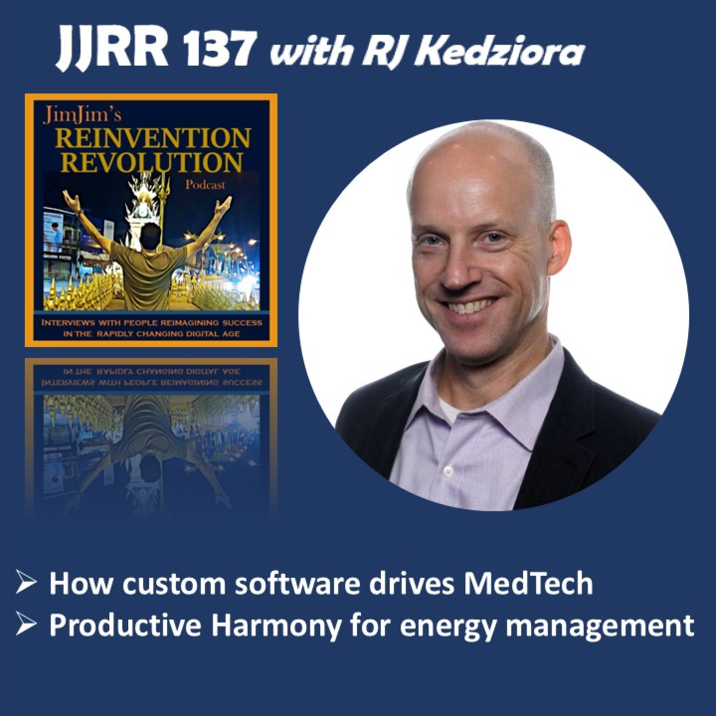 Read more about the article JJRR 137 How custom software drives MedTech – Productive Harmony for energy management – with RJ Kedziora